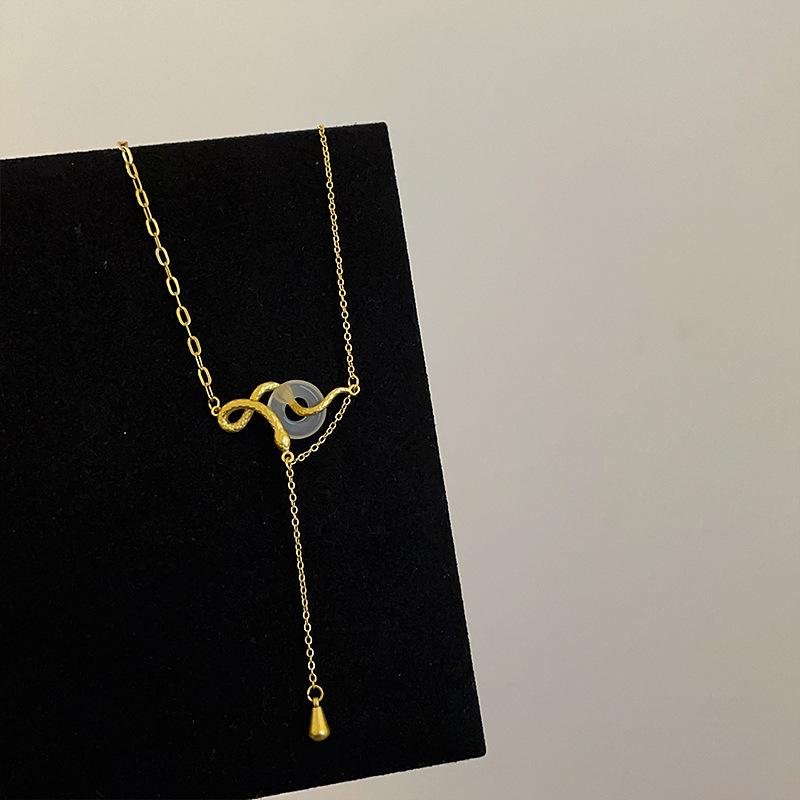 

Новое китайское ожерелье с подвеской в виде тыквы Ruyi Lock, золотое, женское, легкое, роскошное, высокого класса, изысканное, универсальное, цепочка на шею, цепочка на свитер