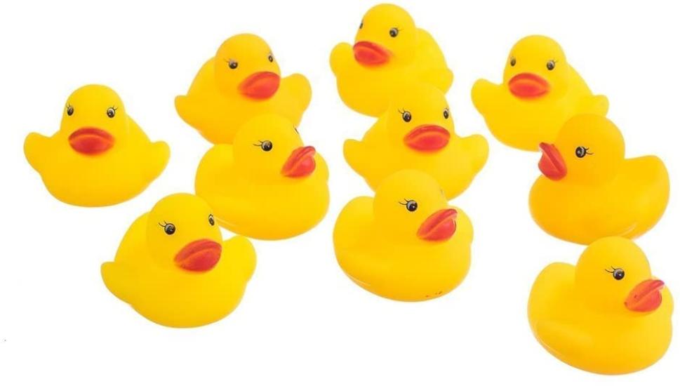 

Karokak Mini Ducks with Whistles, Cute Yellow Ducks, Chirping Ducks, Small Toys, Fun, Safe for Water Play in the Bath, Kids and Adults (Set of 50)
