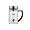 HEENOOR Antibacterial Double-Layer Glass Tea Cup with Handle