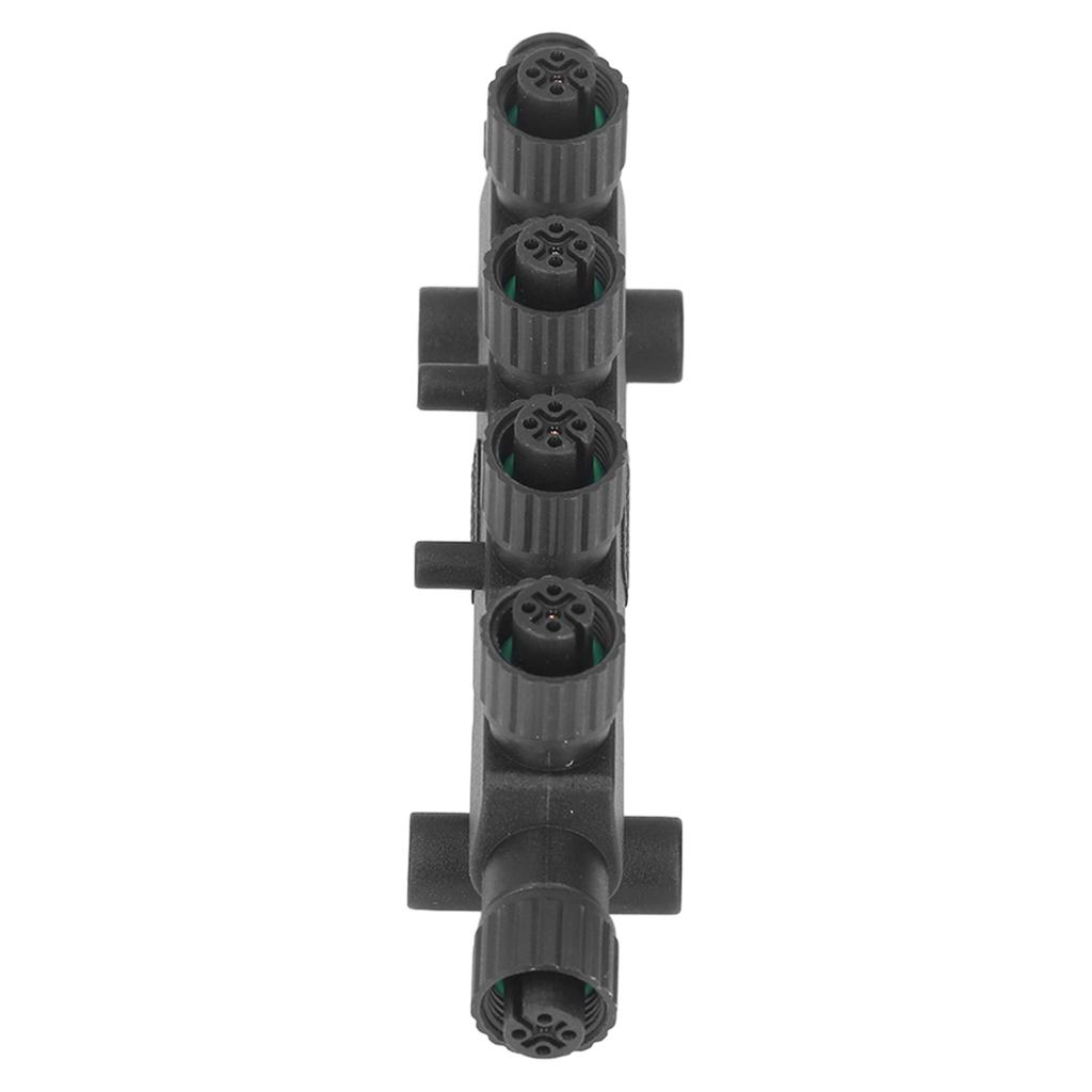 4 Port 5 Channel Multiport T Connector Black 010‑11078‑01 for NMEA 2000 Network Boat Marine Converter Collecter