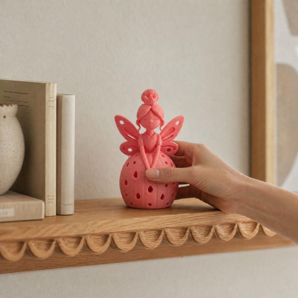 3D Printing Fairy Girl Figurine Hollow-out Desktop Ornaments Decorative Fairy Candlestick Room