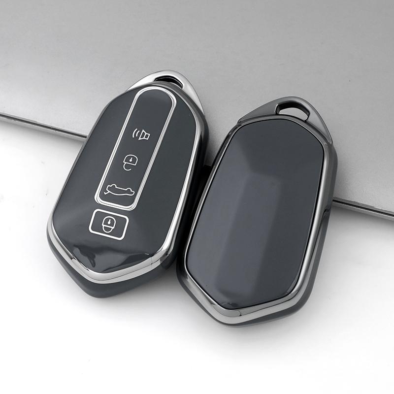 Premium Soft TPU Car Key Case Cover Shell for Ruilan Geely LIVAN 7 8 9 X3 PRO Key Rings Keychain Bag Accessories