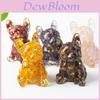 Crystal Resin Dog Figurine With Modern Minimalist Design Perfect For Home Office Decor Gifts