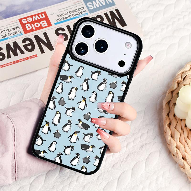 Cute Lovely Penguin Phone Case For IPhone 17 16e 15 14 13 12 11 Pro Max Air Mini Soft Protective Cover