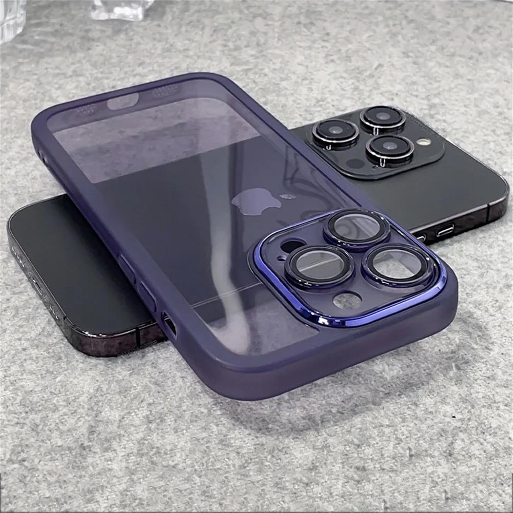 Nárazuvzdorný silikonový nárazník Průhledné pouzdro na telefon Pro iPhone 17 Pro 16 15 14 13 12 11 Pro Max Ochrana fotoaparátu Průhledný kryt