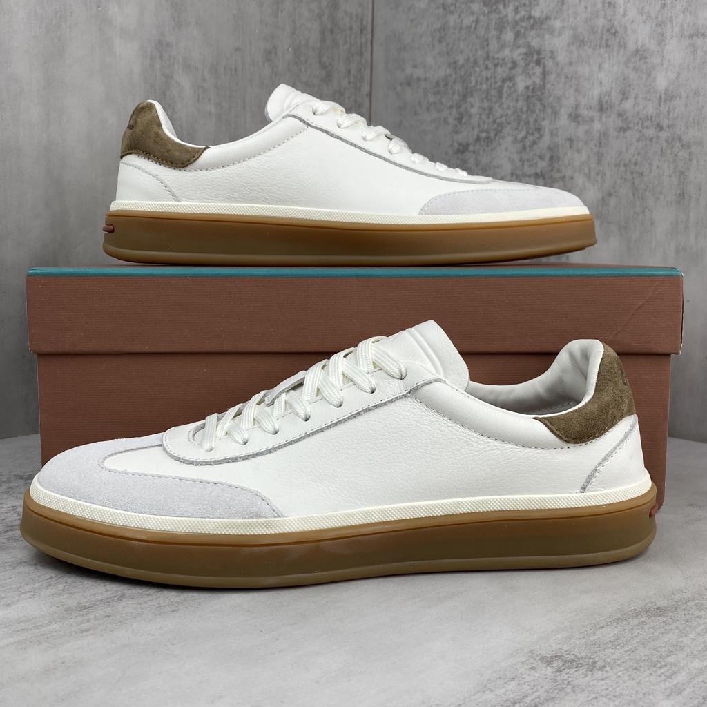 Holiday Gift Luxury Shoes Casual Sneakers Handmade Unisex Style Leather Upper Calfskin Lining Oxford Sole Breathable Non-slip