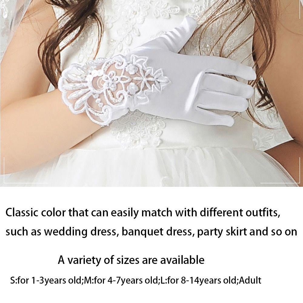 Children's Wedding Dress Stage Gloves Princess Gloves Wedding Gloves Full Finger Mittens