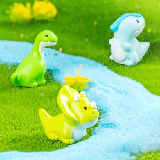 Micro Landscape Ornament Mini Dinosaur Resin Figurines Forest Theme Miniature Decor