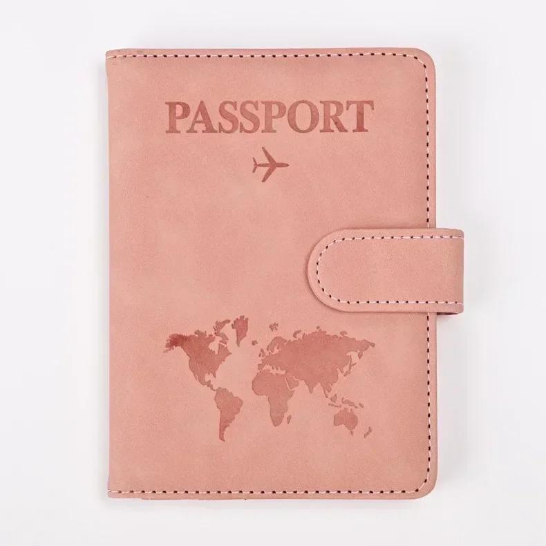 

Travel Passport Cover Case Men and Women ID Card Holder Passport Holder Ticket Clip Travel Accessories Passport Wallet розовый