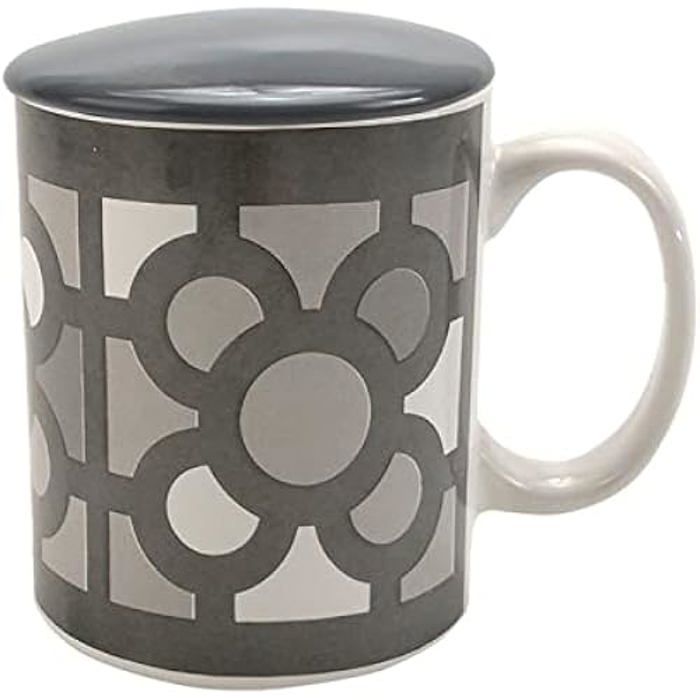 Tasse - VERSA - Taza Infusion Urbaine - Gris - Céramique - Compatible Lave-vaisselle