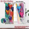 2pcs, 2D FLAT PRINTING Curtains (Without Rod) Heartfall Popular Light Filtering Curtains Versatile 100% Polyester Curtains