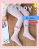 White Knit Girls' Leggings & Tights Set with Bow - Baby Bodysuit, Base Layer, Socks for Spring & Autumn