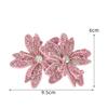 1Pairs Sparkling Flower Brooch Fabrics DIY Craft Rose Brooch Fabrics  Headband Accessories Fabrics