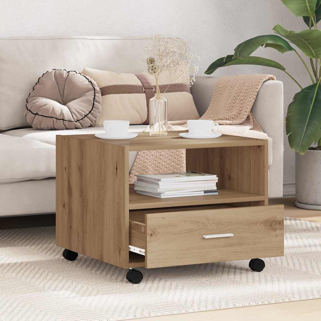 Artisan Oak Coffee Table 55 x 55 x 45 cm Engineered Wood