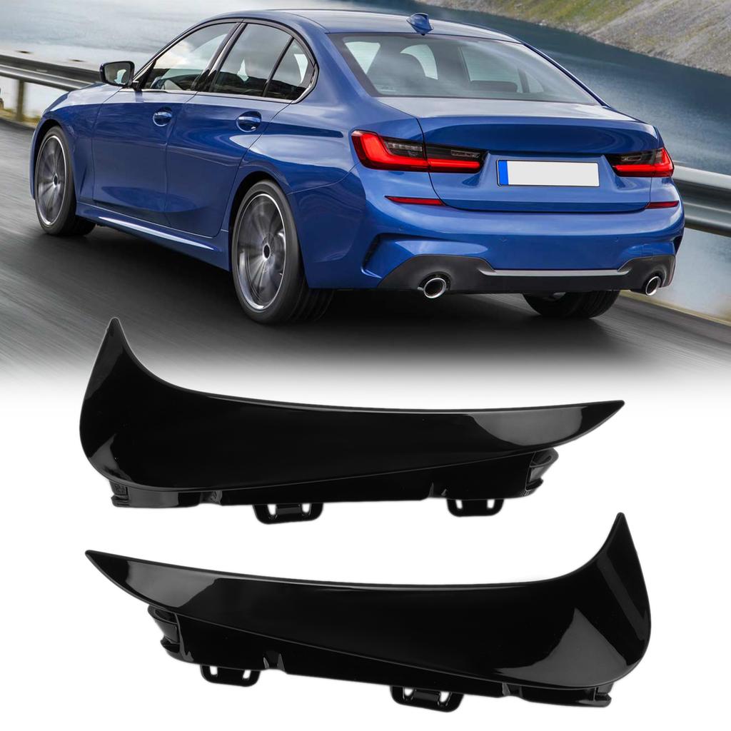 Glänzend Schwarz Heckstoßstange Seitenluftschacht Canards Zierleisten Ersatz für 3er G20 M Sport 2019?2021