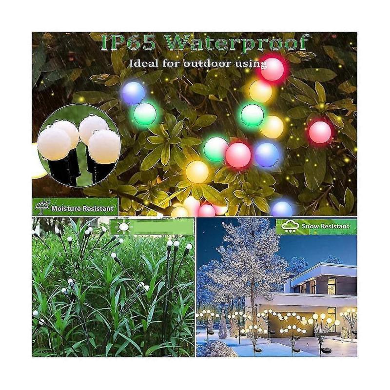 4pcs Solar Garden Lights Solar Swaying Light, Sway By Wind, Solar Outdoor Lights, 6led For Yard Patio Decor Colo Light