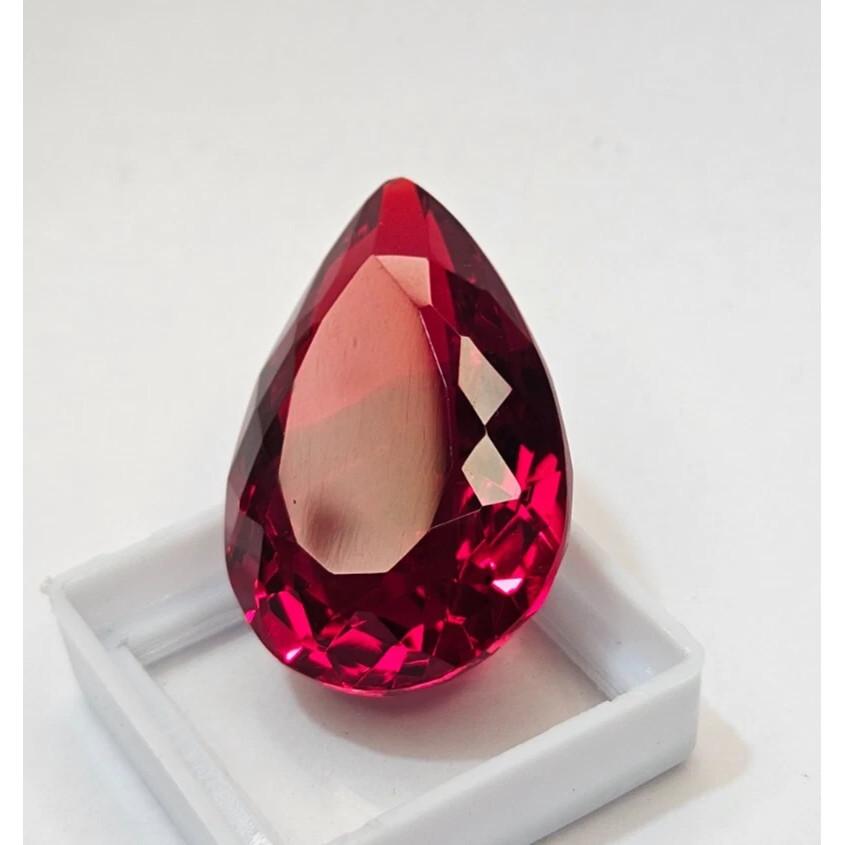 Natural Red Ruby Pear Cut 60 Ct Stunning Certified Loose Gemstone
