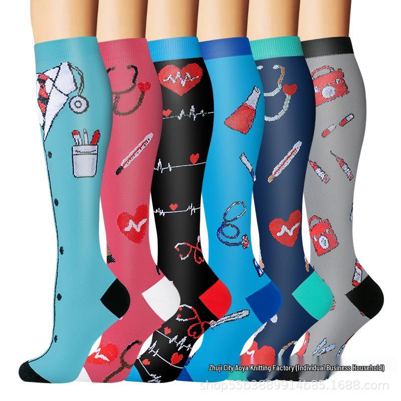 Cross-border Over-the-Knee Compression Yoga & Sport Socks Set