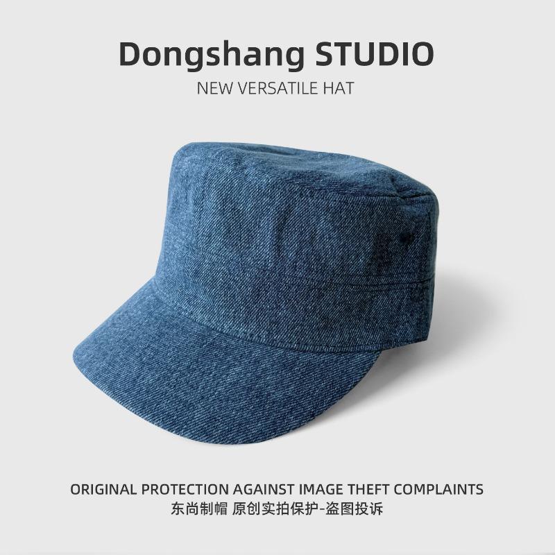 25 New Denim Equestrian Hats In Early Autumn, Simple Wind Shading, Breathable and Small Face, Big Head Circumference Hat
