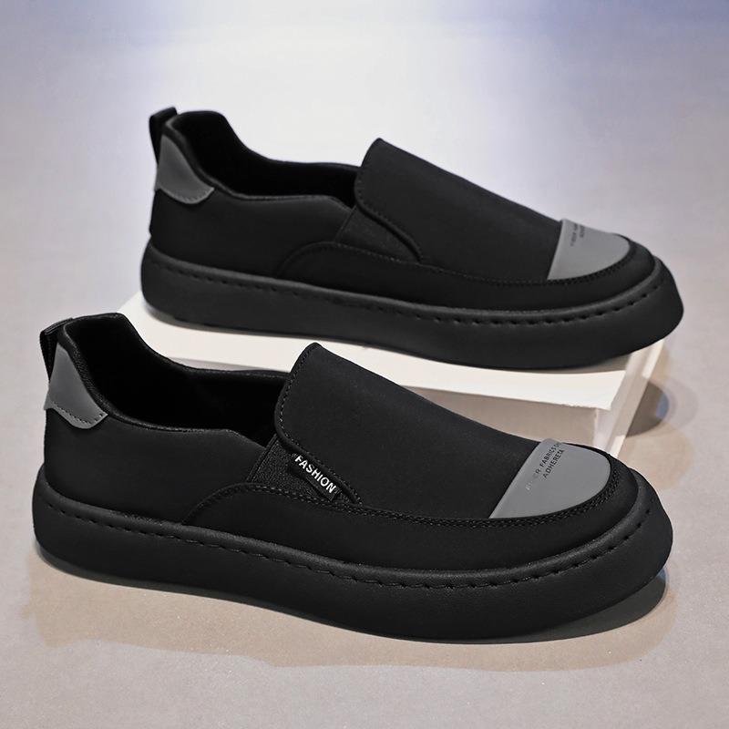 Spring and Summer New Casual Versatile Cloth Shoes Men's Color Matching Breathable One-pedal Lazy Tide Shoes Niche Retro Men's Shoes