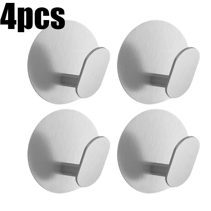 1/4Pcs Bathroom Robe Hooks Stainless Steel Towel Hanger Waterproof Hook Multi-Purpose Hanger Hook Door Bathroom Shower Kitchen