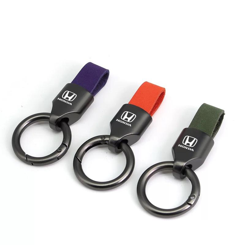 Metal Car Logo Key Ring Keychain For Honda Civic Accord CRV Odyssey Fit Pilot Dio HRV CRF CBR Engine Crf 250 XRV City Jazz Jade FL3