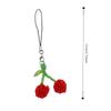 Anti Lost Summer Cherry Pendant Beaded Cherry Phone Lanyard Y2K Mobile Phone Charms  Jewelry Gift