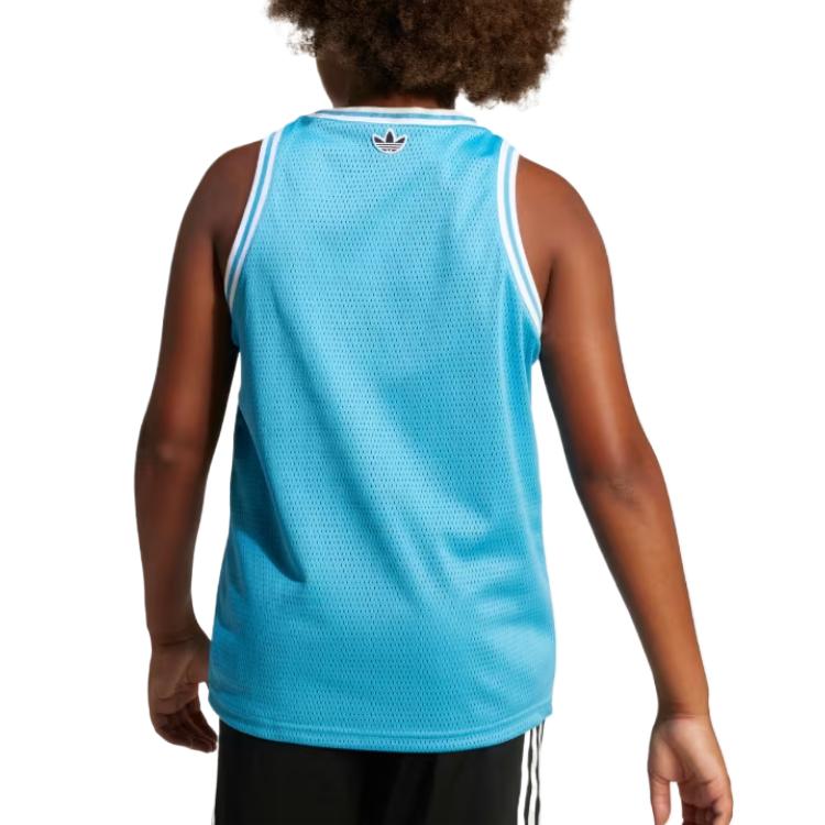 Adidas Originals Vest Comfortable Breathable Quick-Dry Soft Sleeveless Kids Tops Blue JW1984