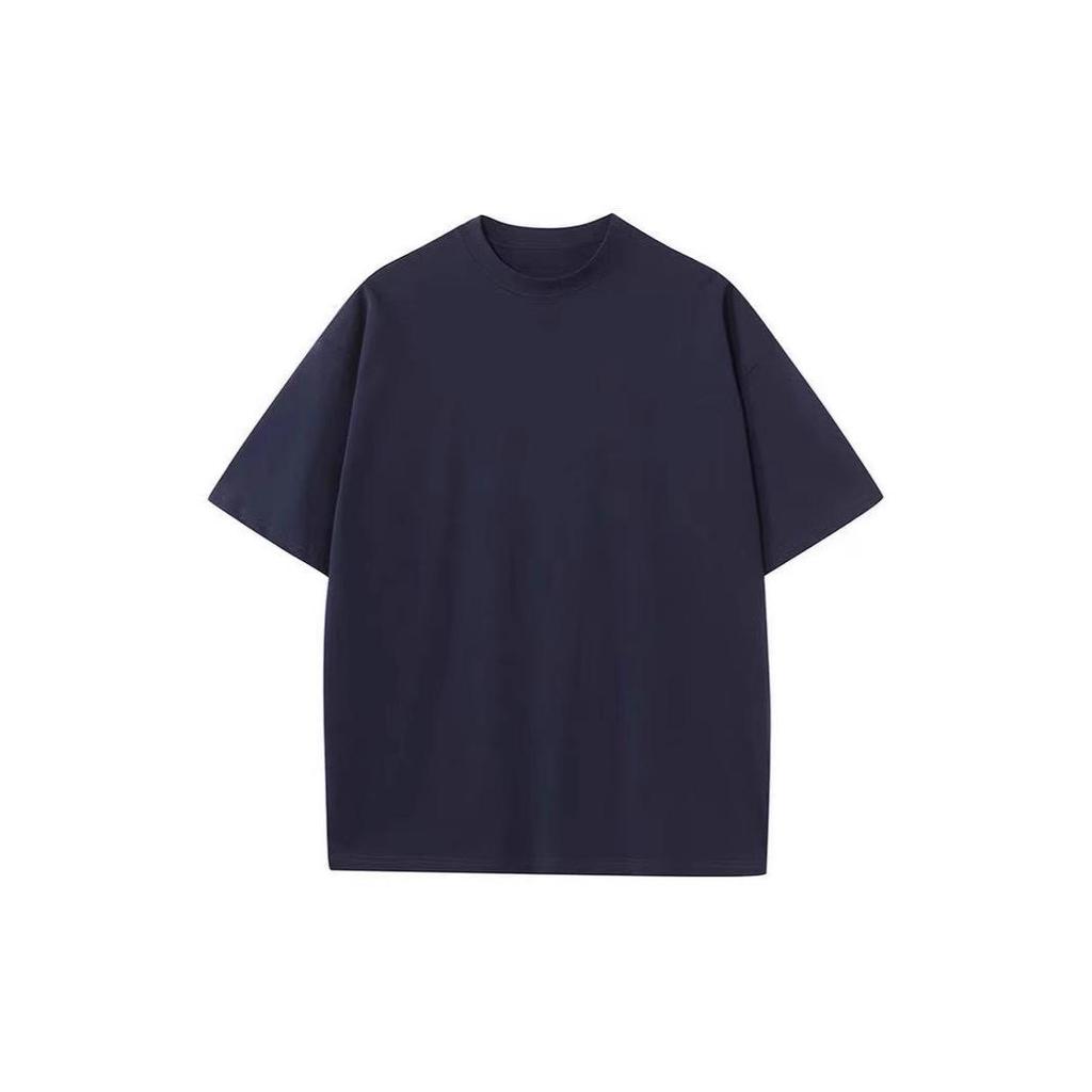 270G Herr- & Dam Mode T-shirt med Korta Ärmar i Kraftig Bomull - Hög Kvalitet, Lös Passform.