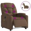 Vidaxl Foldable Massage Armchair, Electric, Brown, Fabric