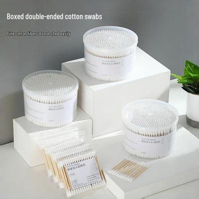 Double-Headed Cotton Swabs for Ear Cleaning and Makeup In Box