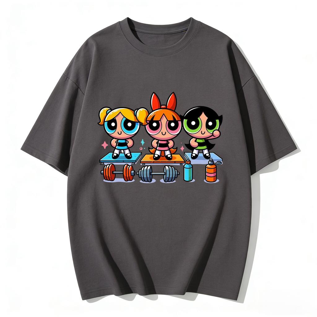 2026 Super Kraftvolle Mädchenbluse Training Streetwear T-Shirts Damen-T-Shirt Klassisches Fitnessstudio Fitness Familien-Passende Outfits Sommer Oberteile