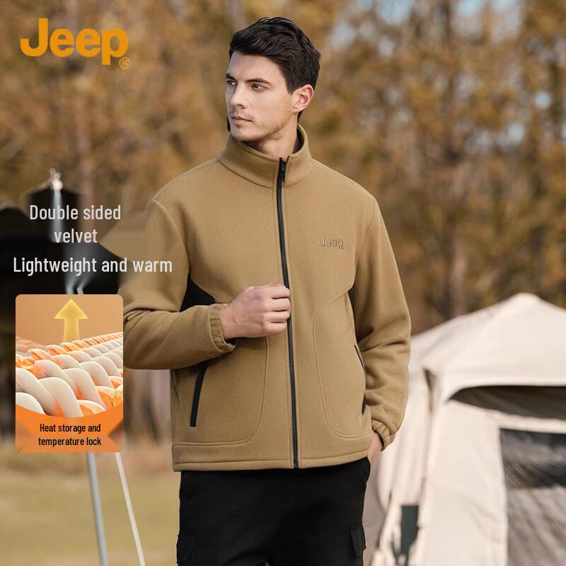 JEEP Men s Winter Fleece-Lined Stand Collar Jacket 4XL