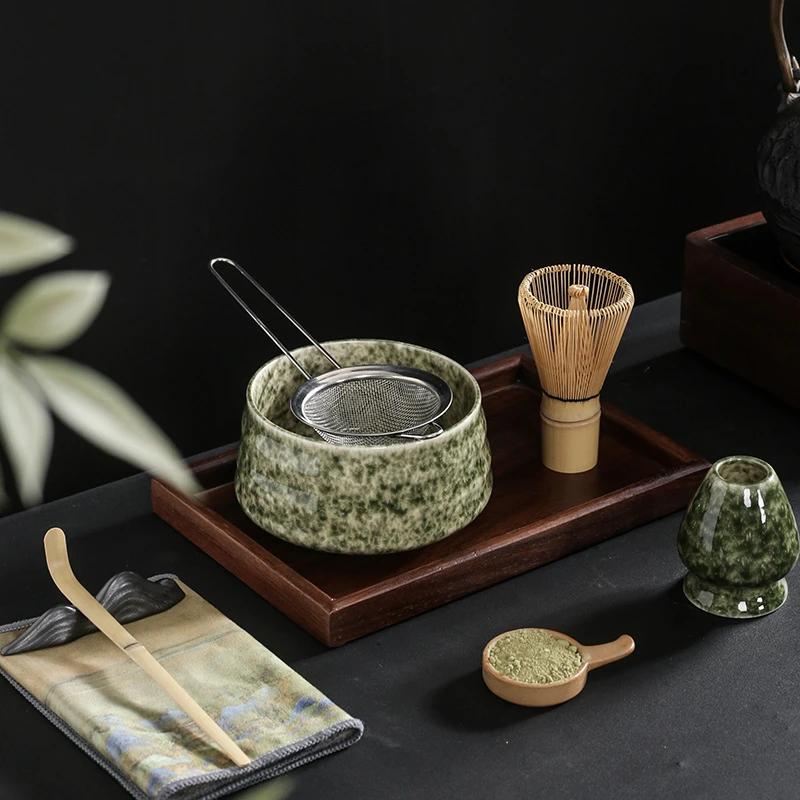 Indoor Beverage Shop Tea-making Tools Accessories 4pcs Japanese Matcha Set Safe Bamboo Whisk Teaspoon Tea Sets Birthday Gifts