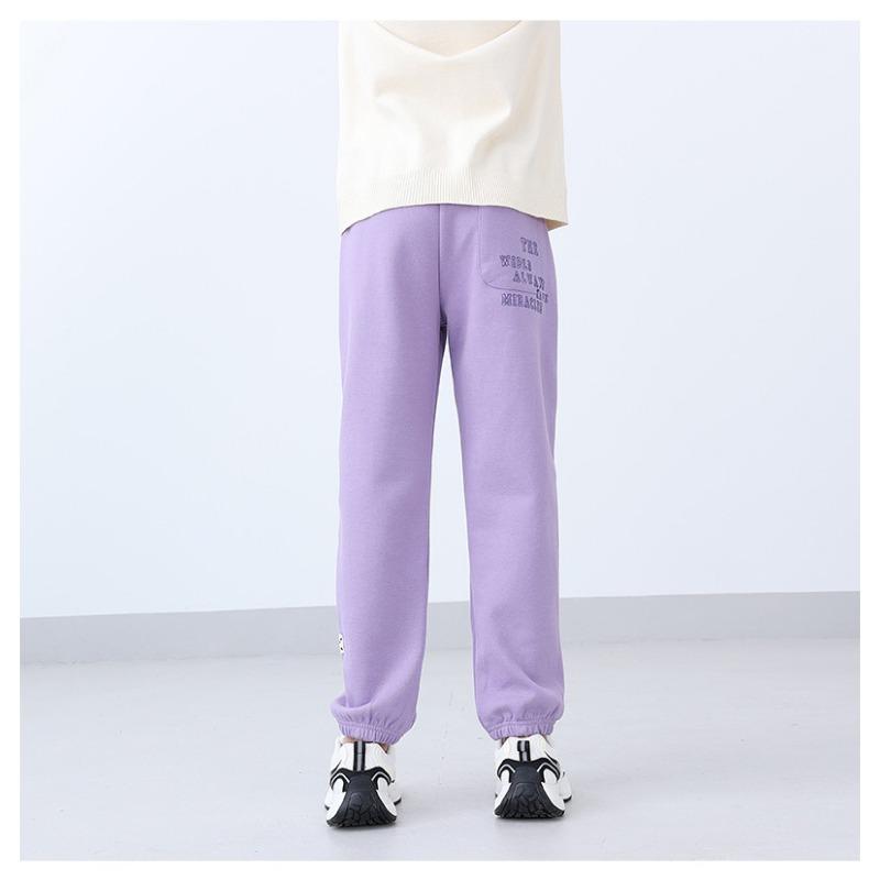 Korean Style Girls Printed Casual Sports Long Pants For Big Kids