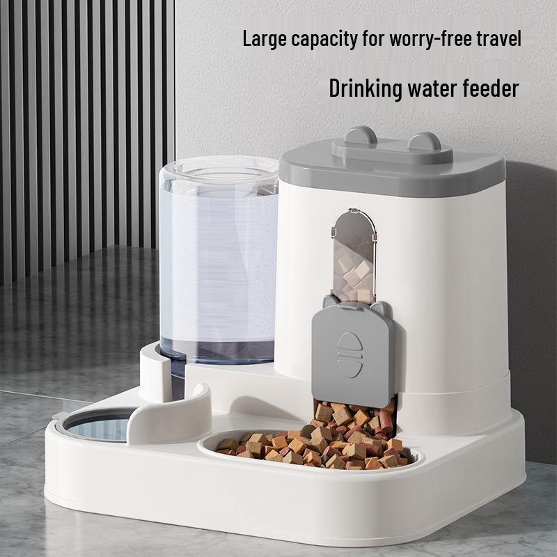 Automatic Cross-Border Cat Feeder & Water Bowl - Integrated Feeding & Drinking System for Cats