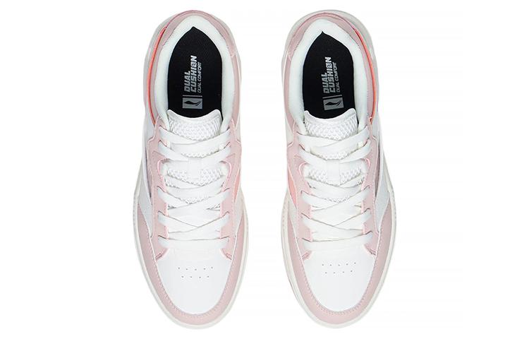 Li Ning ACE Slip Resistant Abrasion Resistant Low Top Skateboard Shoes Women's White Pink AGCS032-2