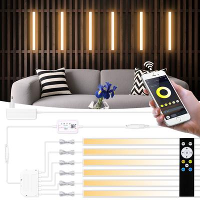 Bluetooth APP Steuerung 2700K-6500K Dimmbare CCT LED Lichtleiste DIY Smart Schrank Unterbauleuchte Akustikwand Holzpaneel Dekor
