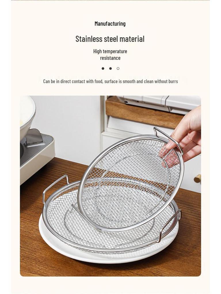 Stainless Steel Double Ear Skimmer Ladle with Handle