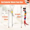 Interactive Cat Teaser Toy Adjustable Hanging Door Swing with Colorful Worms Plush for Indoor Cats Interactive Kitten Play
