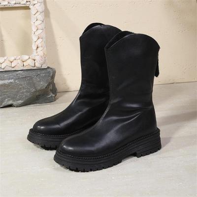 Retro dicke Sohle dicker Absatz Martin Stiefel Winter Neu Ins Trendige Kurze Stiefel Britischer Stil Lokomotive Einzelstiefel