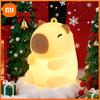 Capybara Cute Night Light, Squishy Lamp Gifts Toys, Rechargeable LED Dimmable Silicone Nightlight for Kids