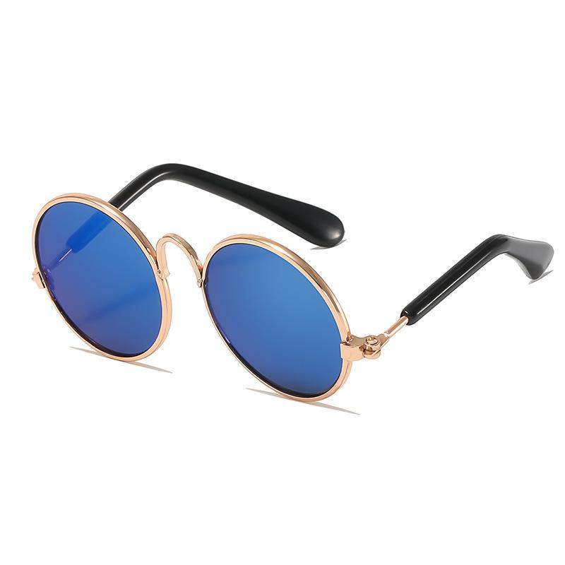Round glasses cat sunglasses UV protection glasses trendy cool accessories metal glasses pet supplies sunglasses
