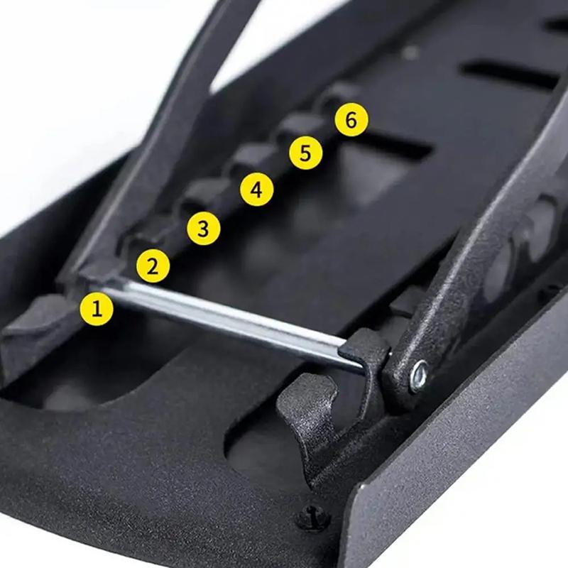 Pedicure Stool For Nail Technology Foldable Adjustable Pedicure Foot Stand Non-Slip Foot Stool W/ 6 Heights Black Pedicure Tool