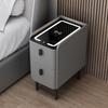 Yumei Minimalist Smart Bedside Table with LED & Wireless Charger