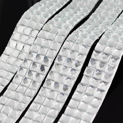 90cm Professional DIY Decal Handmade Craft Mini Square Glass Mosaic Tiles Diamond Glass Wall Sticker Mirror Wall Stickers