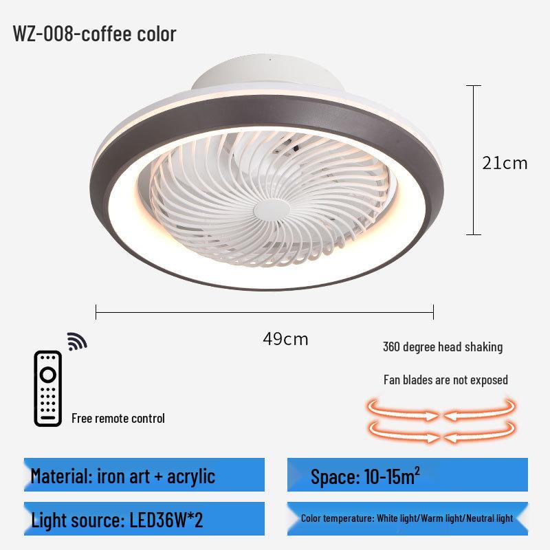 

Modern Minimalist Invisible Ceiling Fan Light for Bedroom, Living Room & Restaurant 220V