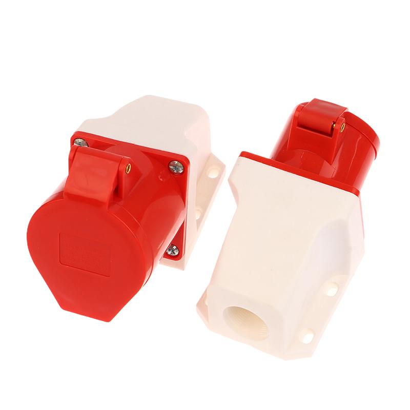 1 Piece 3Pin 4Pin 5Pin Industrial Plug And Socket Waterproof Connector 16A/32A Electrical Connection Wall Mount Socket