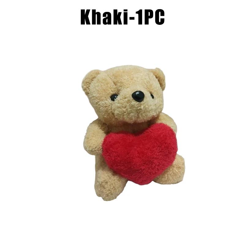 Cute Heart Holding Teddy Bear Plush Doll Lovely Hugging Stuffed Animal Baby Gift Christmas Doll Photography Accessories Fabric