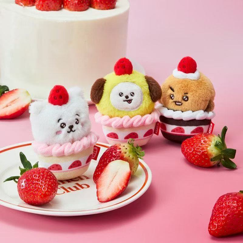 BTS BT21 Strawberry Party Series Plush Doll Kpop Plush Toy